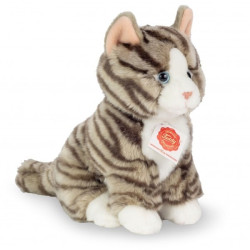 Knuffel Kat Grijs Getijgerd Zittend (918332)