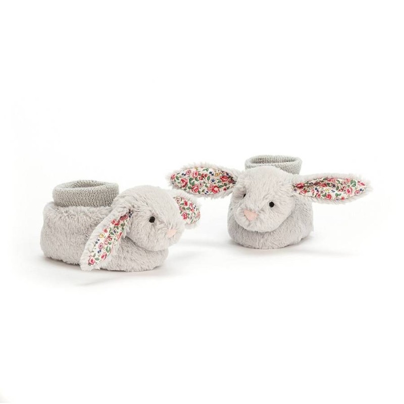 Slofjes Blossom Silver Bunny Booties Slofjes Blossom Silver Bunny Booties