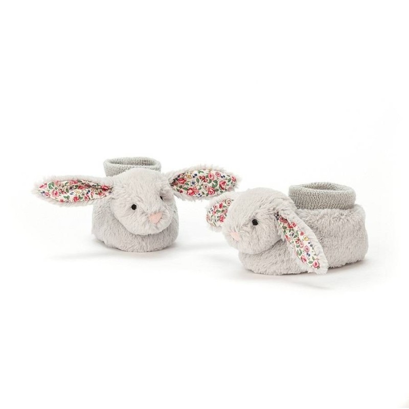 Slofjes Blossom Silver Bunny Booties Slofjes Blossom Silver Bunny Booties