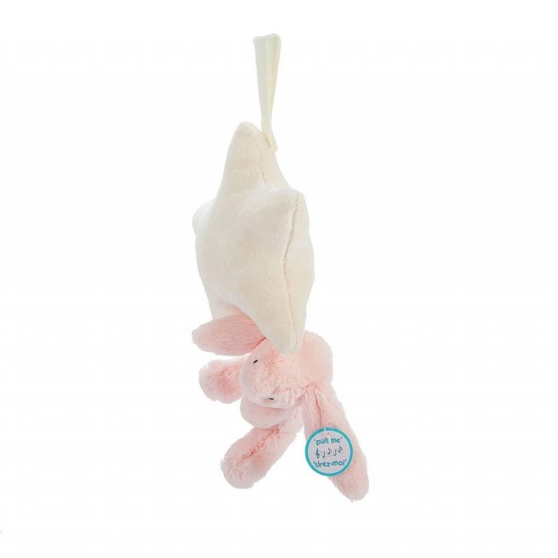Muziekknuffel Bashful Pink Bunny Star Musical Pull Muziekknuffel Bashful Pink Bunny Star Musical Pull