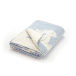 Deken Blue Bashful Bunny Blanket Deken Blue Bashful Bunny Blanket