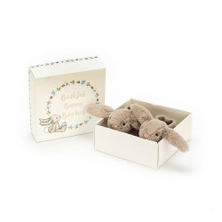 Slofjes Bashful Beige Bunny Booties Slofjes Bashful Beige Bunny Booties