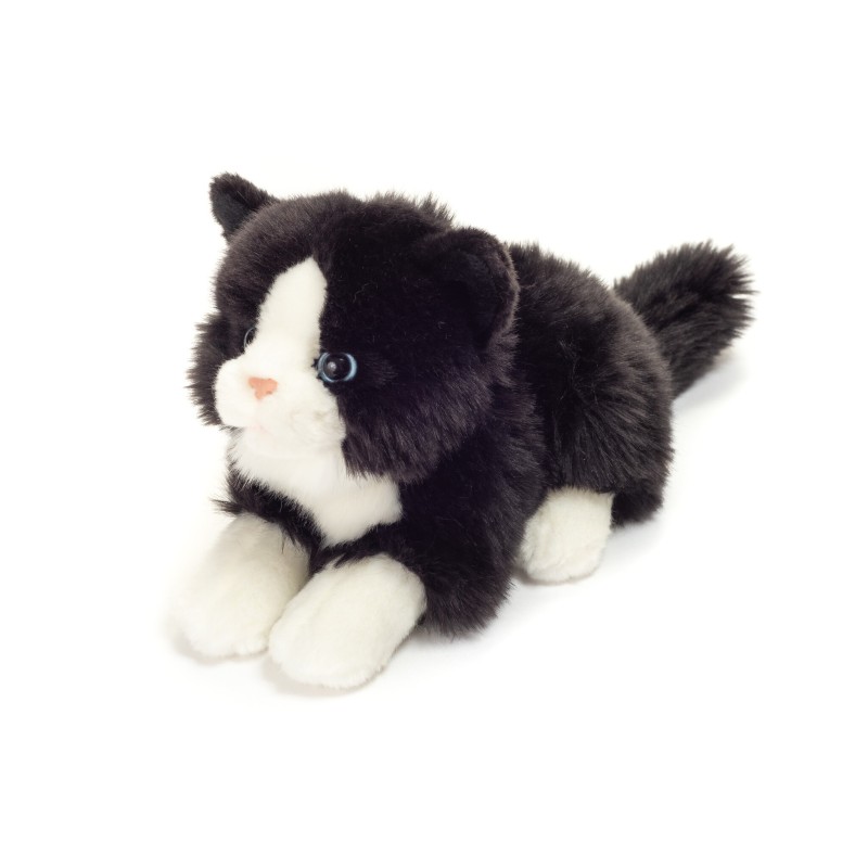 Knuffel Kat Zwart Wit