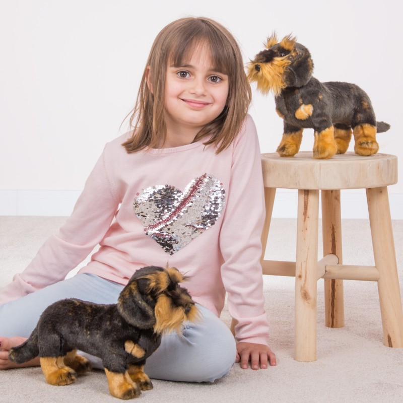 Knuffel Hond Ruwharige Teckel 28cm