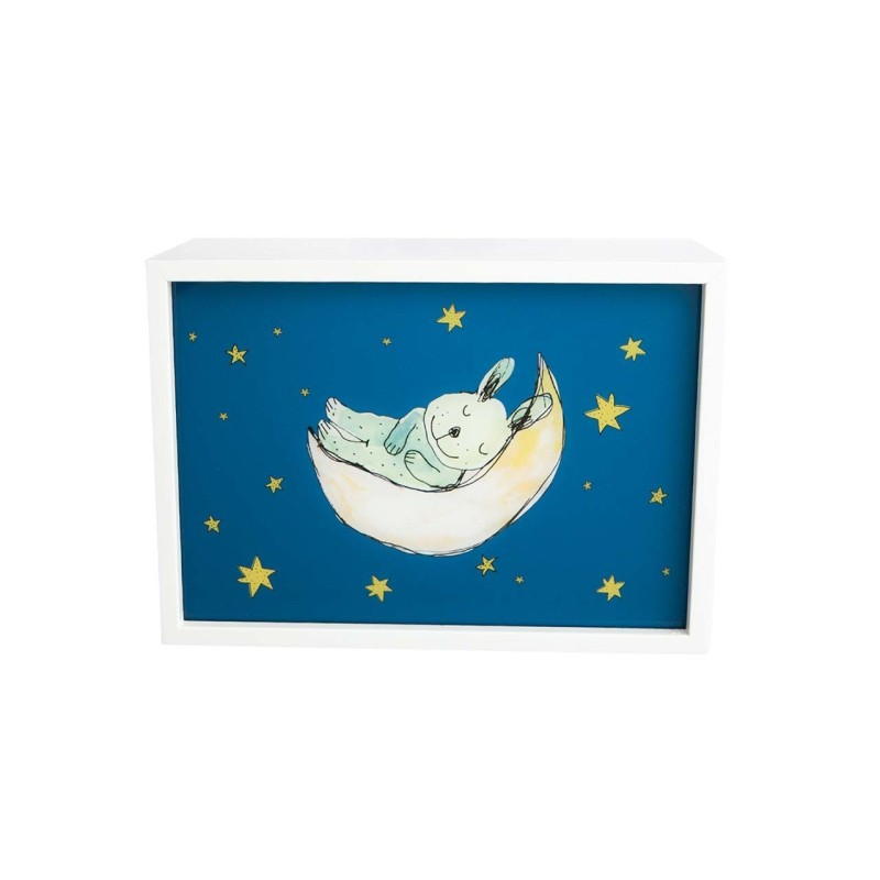 Wandlamp Rechthoekig Muis Sophia Wit Hout