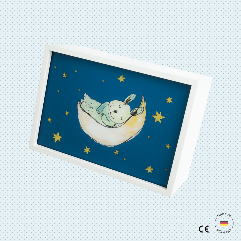 Wandlamp Rechthoekig Muis Sophia Wit Hout