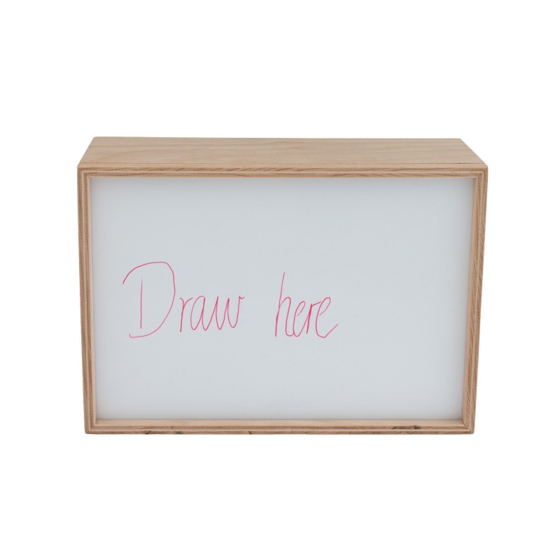 Wandlamp Rechthoekig Draw Here Beuken Hout