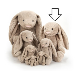 Knuffel Konijn Bashful Beige Bunny Huge Knuffel Konijn Bashful Beige Bunny Huge