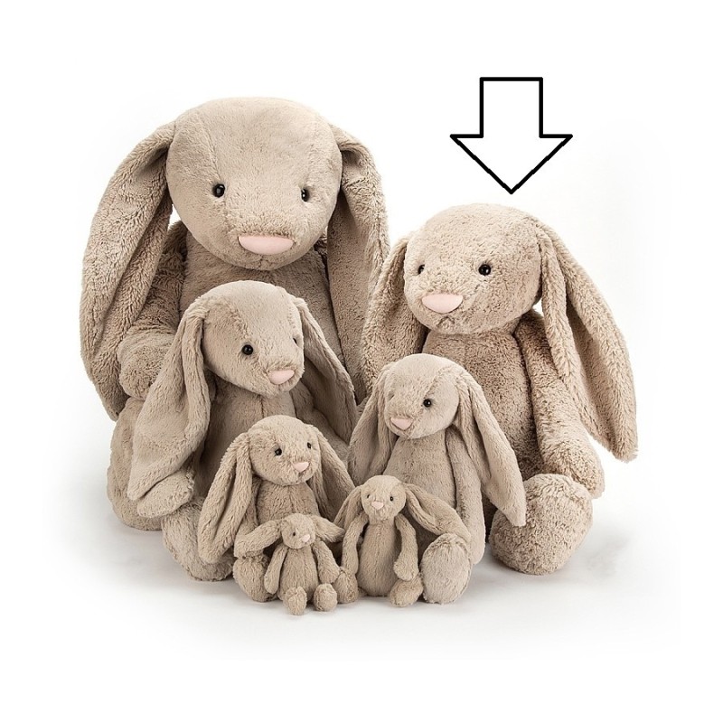 Knuffel Konijn Bashful Beige Bunny Huge Knuffel Konijn Bashful Beige Bunny Huge