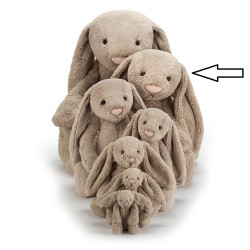Knuffel Konijn Bashful Beige Bunny Huge Knuffel Konijn Bashful Beige Bunny Huge