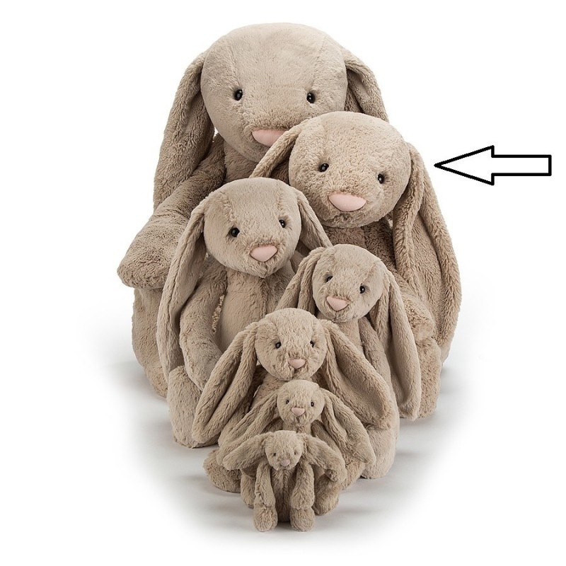 Knuffel Konijn Bashful Beige Bunny Huge Knuffel Konijn Bashful Beige Bunny Huge