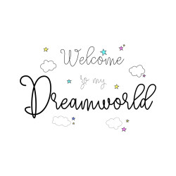 Motief Dreamworld Wandlamp Rechthoekig