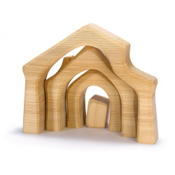 Kerststal Massief 4-delig 3300