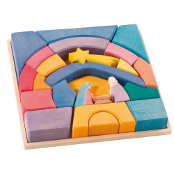 Blokkendoos Regenboog Kerststal