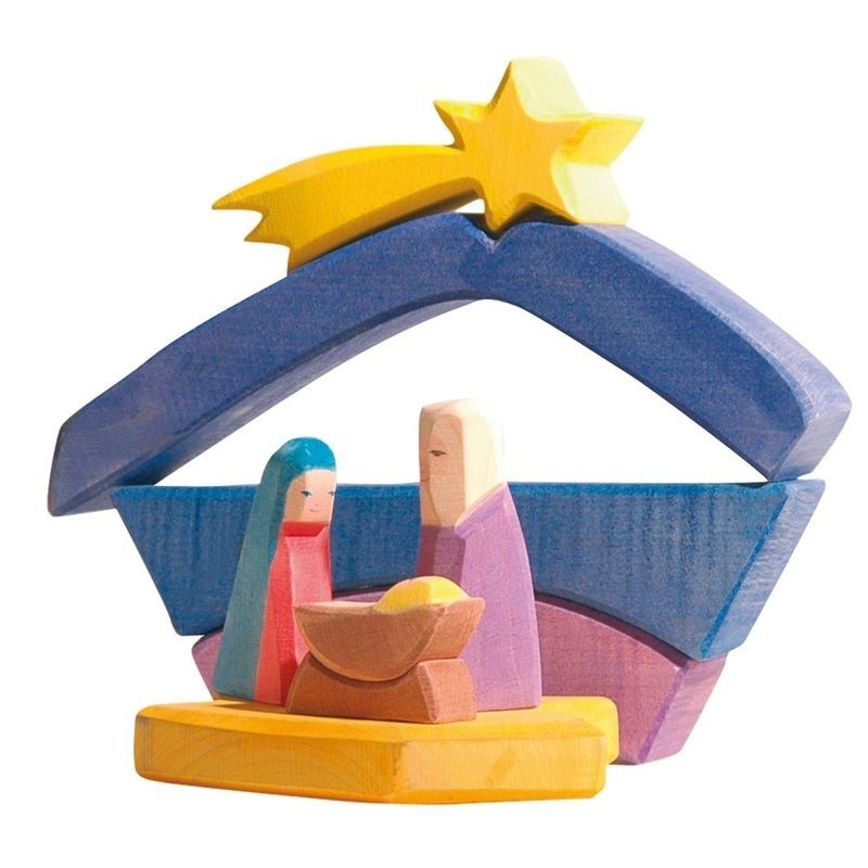 Blokkendoos Regenboog Kerststal Blokkendoos Regenboog Kerststal