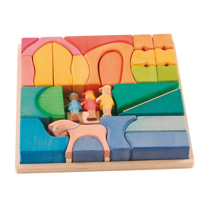 Blokkendoos Regenboog Manege Hout Blokkendoos Regenboog Manege Hout