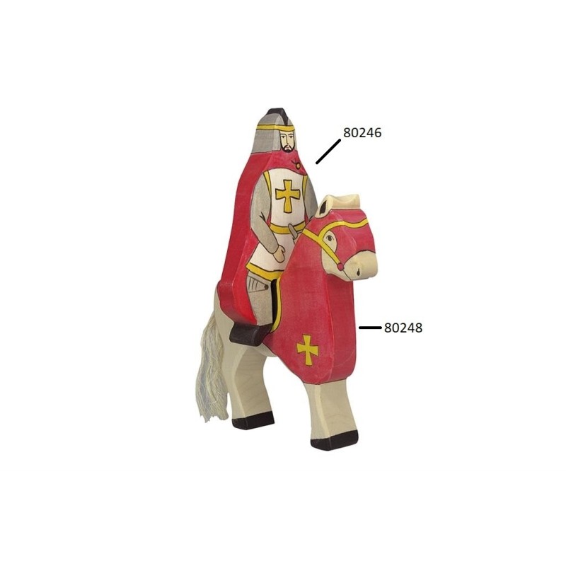 Ridder Rode Mantel Zittend op Paard 80246 Ridder Rode Mantel Zittend op Paard 80246