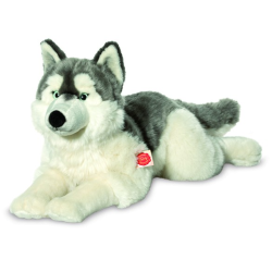 Knuffel Hond Husky Liggend