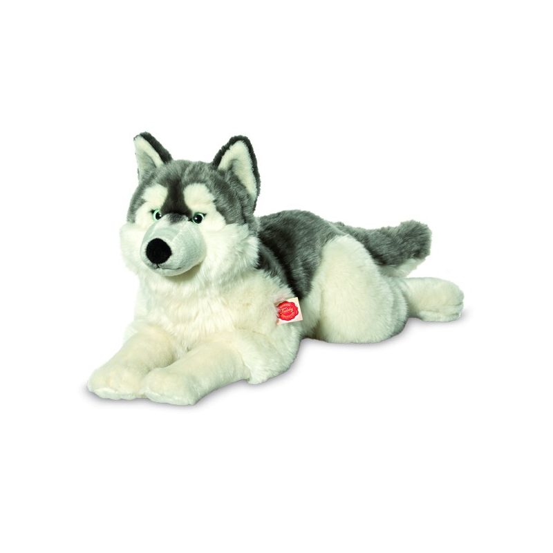 Knuffel Hond Husky Liggend