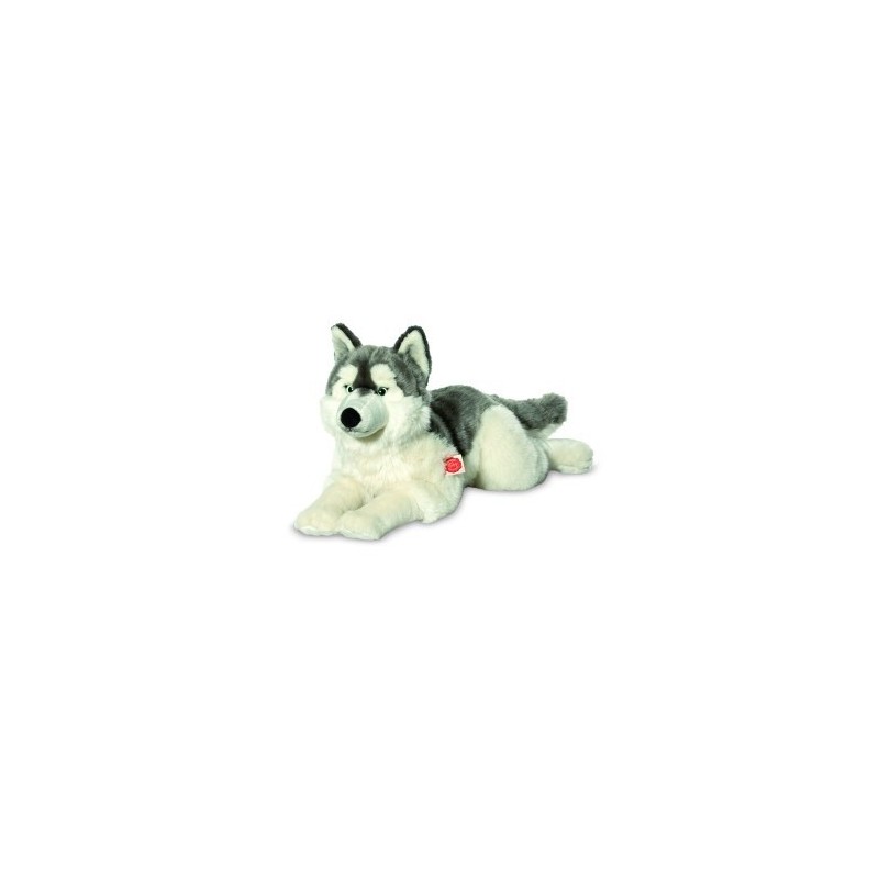 Knuffel Hond Husky Liggend
