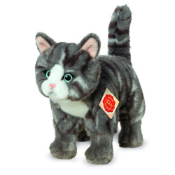 Knuffel Kat Grijs Staand 20cm