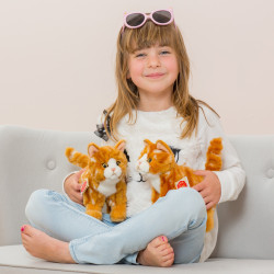 Knuffel Kat Rood Staand 20cm Knuffel Kat Rood Staand 20cm