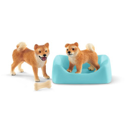 Honden Shiba Inu Moeder en Pup Set 42479