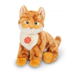 Knuffel Kat Rood Getijgerd Zittend