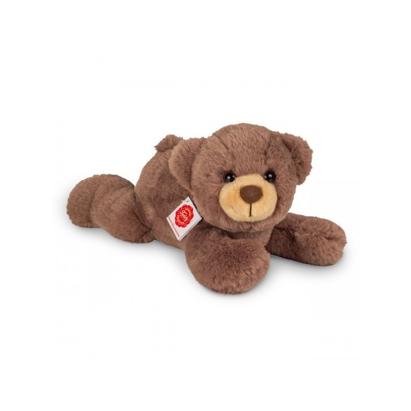 Knuffel Teddybeer Liggend Chocoladebruin