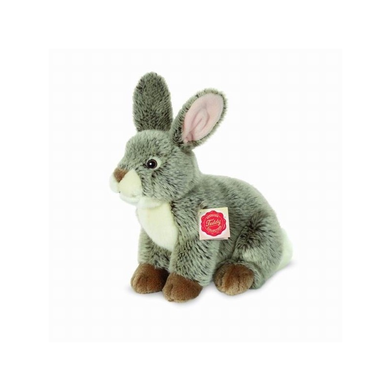 Knuffel Haas Zittend Grijs