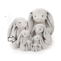 Knuffel Konijn Bashful Silver Bunny Medium