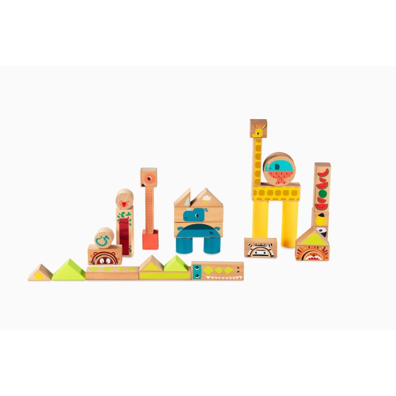 Blokken Jungle Houten Stapelblokken Blokken Jungle Houten Stapelblokken