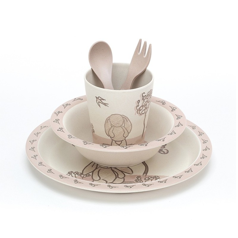 Servies My Friend Bunny Bamboo Set Servies My Friend Bunny Bamboo Set