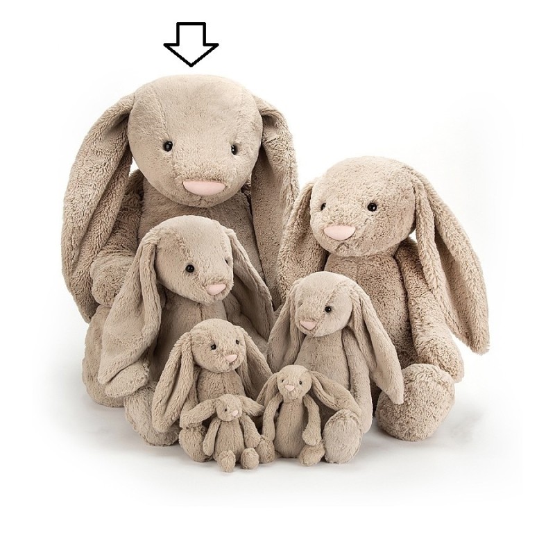 Knuffel Konijn Bashful Beige Bunny Very Big