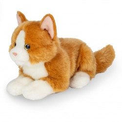 Knuffel Kat Rood Liggend 20 cm