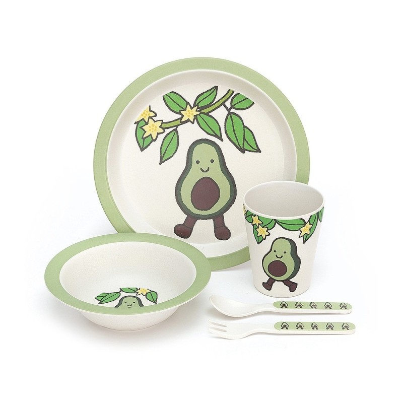 Servies Amuseable Avocado Bamboo Set Servies Amuseable Avocado Bamboo Set
