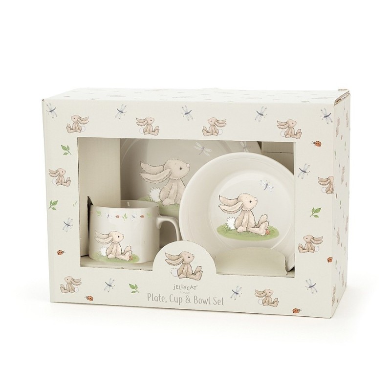 Servies Set Bashful Bunny Kom, Kopje en Bord