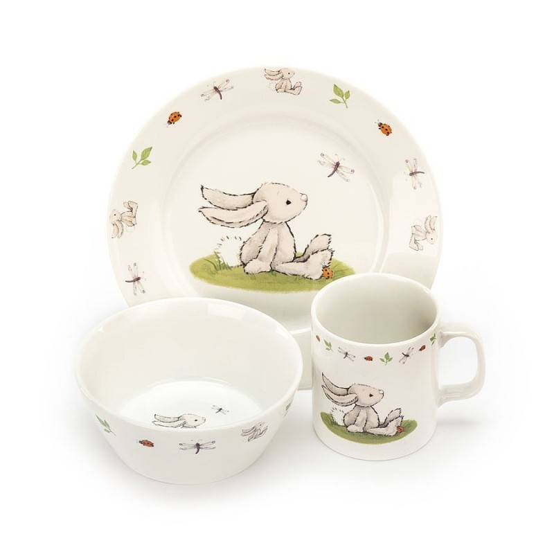 Servies Set Bashful Bunny Kom, Kopje en Bord