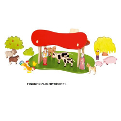 Kerststal Schuur 80312
