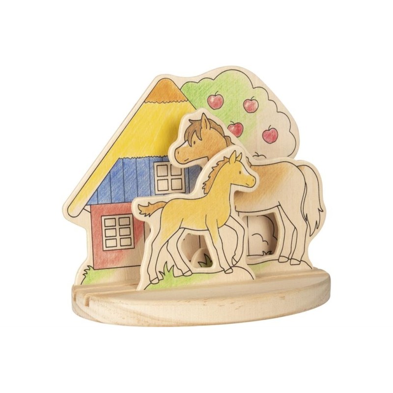 Kleurplaat 3D Paardenmanege Hout Kleurplaat 3D Paardenmanege Hout