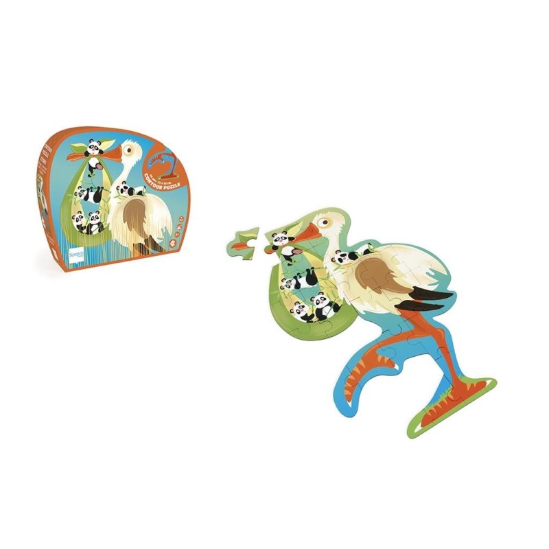 Contour Puzzel Ooievaar 26 pcs Contour Puzzel Ooievaar 26 pcs