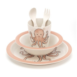 Servies Odell Octopus Bamboo Set Servies Odell Octopus Bamboo Set