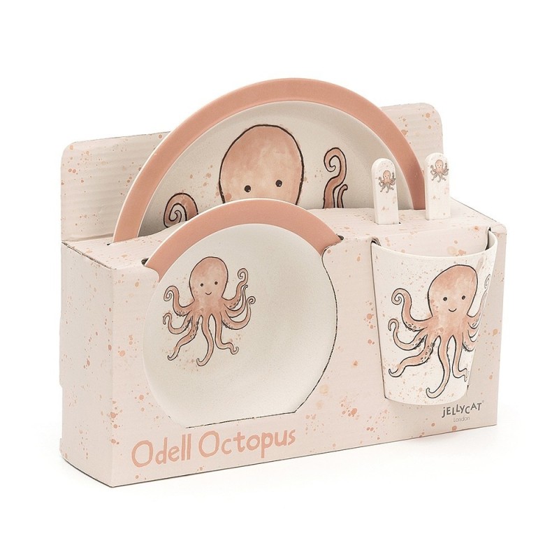 Servies Odell Octopus Bamboo Set Servies Odell Octopus Bamboo Set