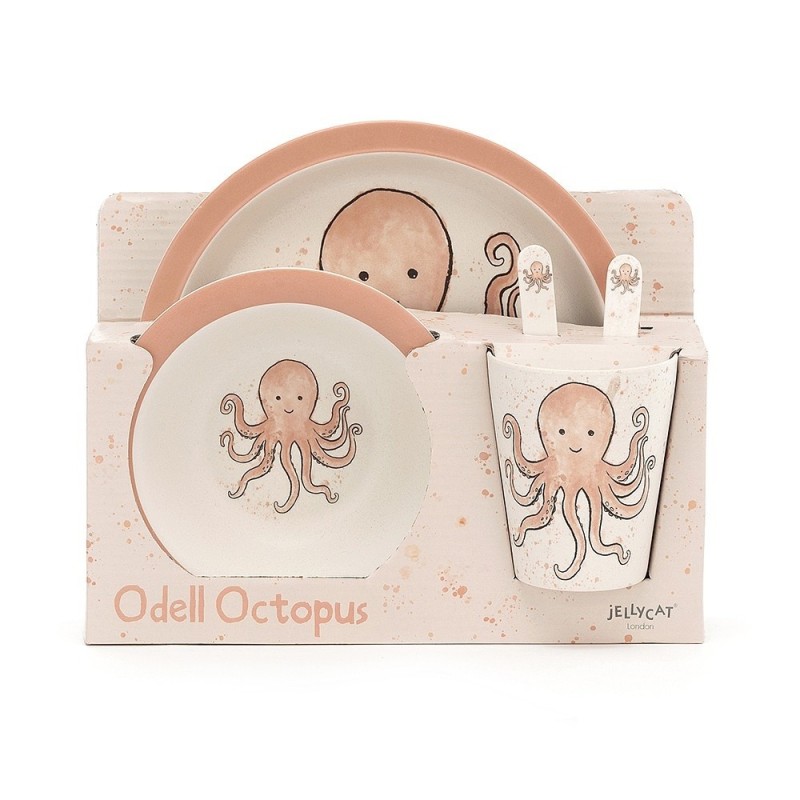 Servies Odell Octopus Bamboo Set Servies Odell Octopus Bamboo Set