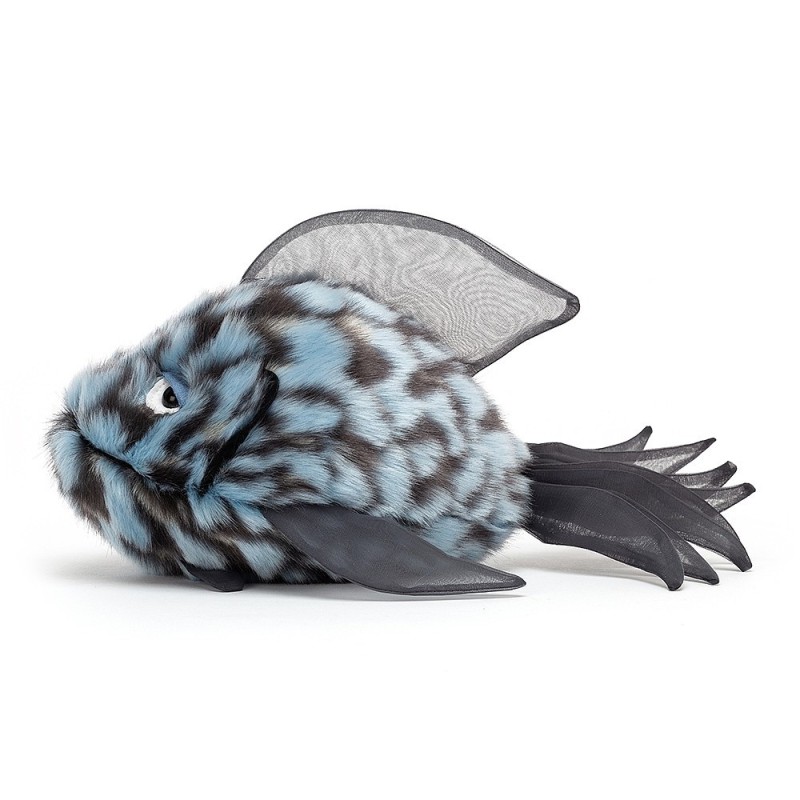 Knuffel Vis Grumpy Fish Blue