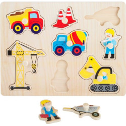 Knoppuzzel Bouw Hout 8 pcs.