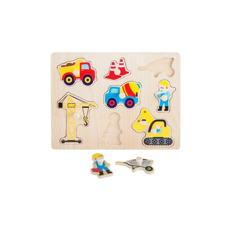 Knoppuzzel Bouw Hout 8 pcs.