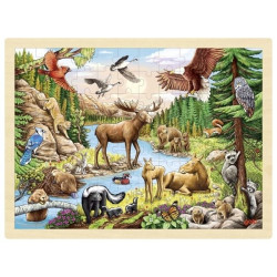 Puzzel Dieren Noord Amerika 96 pcs