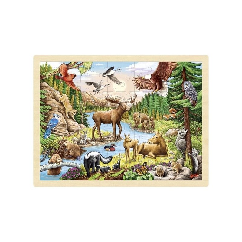 Puzzel Dieren Noord Amerika 96 pcs Puzzel Dieren Noord Amerika 96 pcs