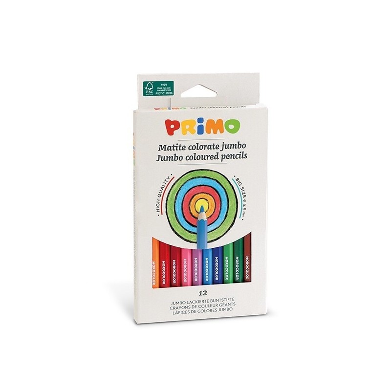Jumbo Kleurpotloden ø5.5 Set 12-delig Jumbo Kleurpotloden ø5.5 Set 12-delig
